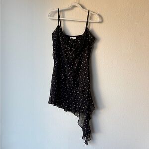 Aeropostale Black Asymmetrical Floral Dress